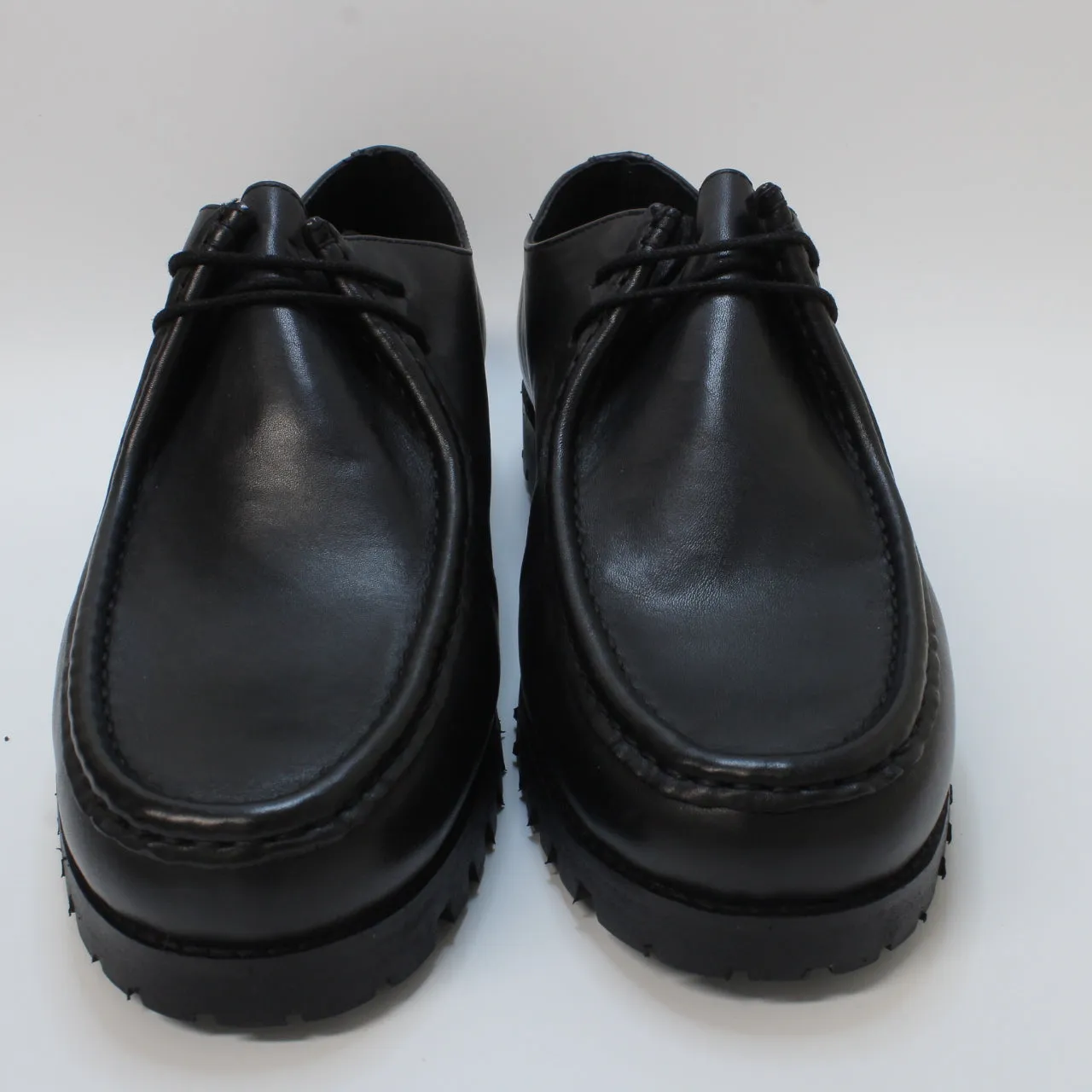 Mens Office Matlock Moccasin Toe Derby Black Leather