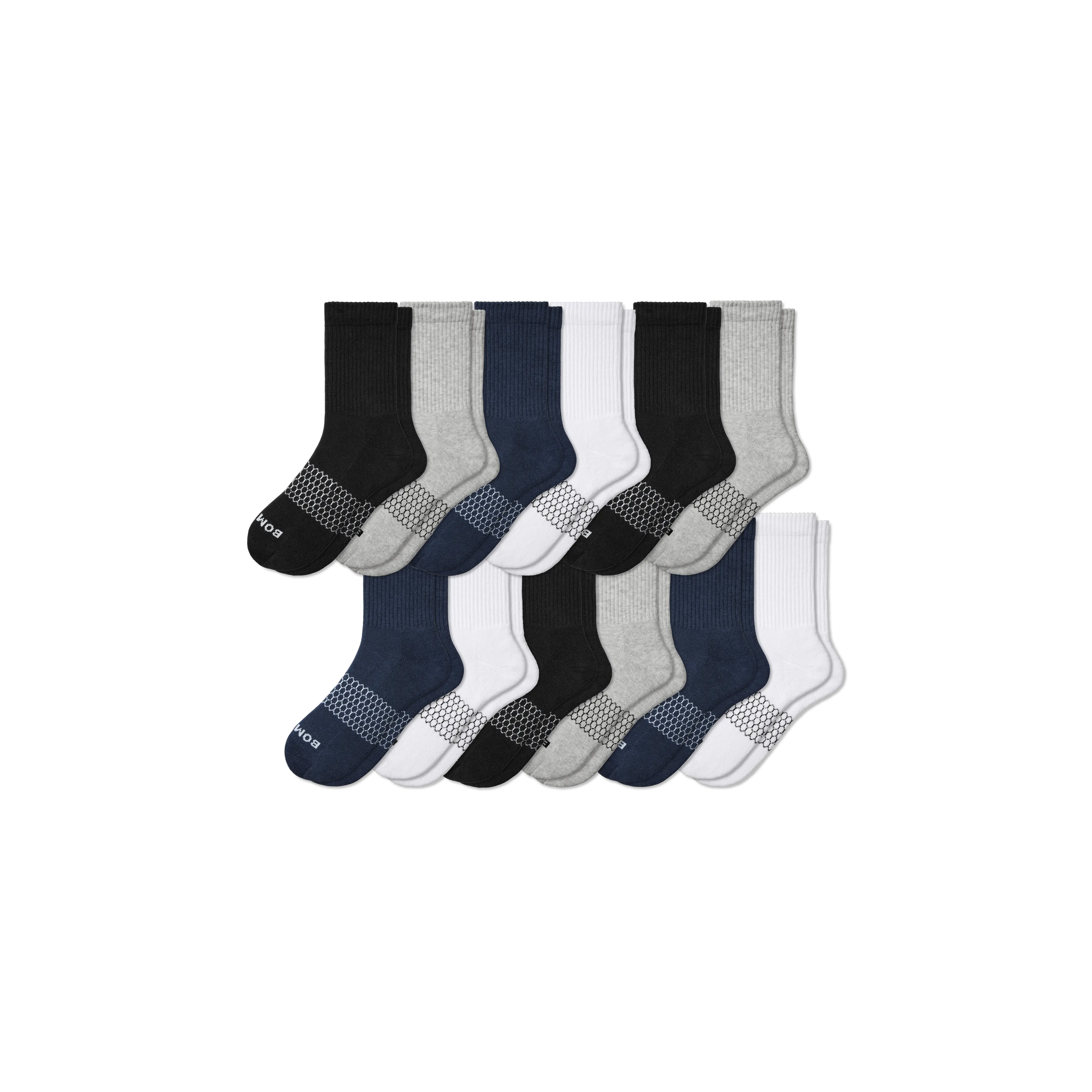 Men's Solids Half Calf Sock 12-Pack