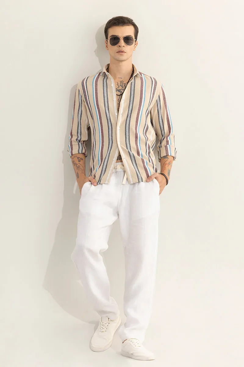 Mod Stripe Beige Shirt