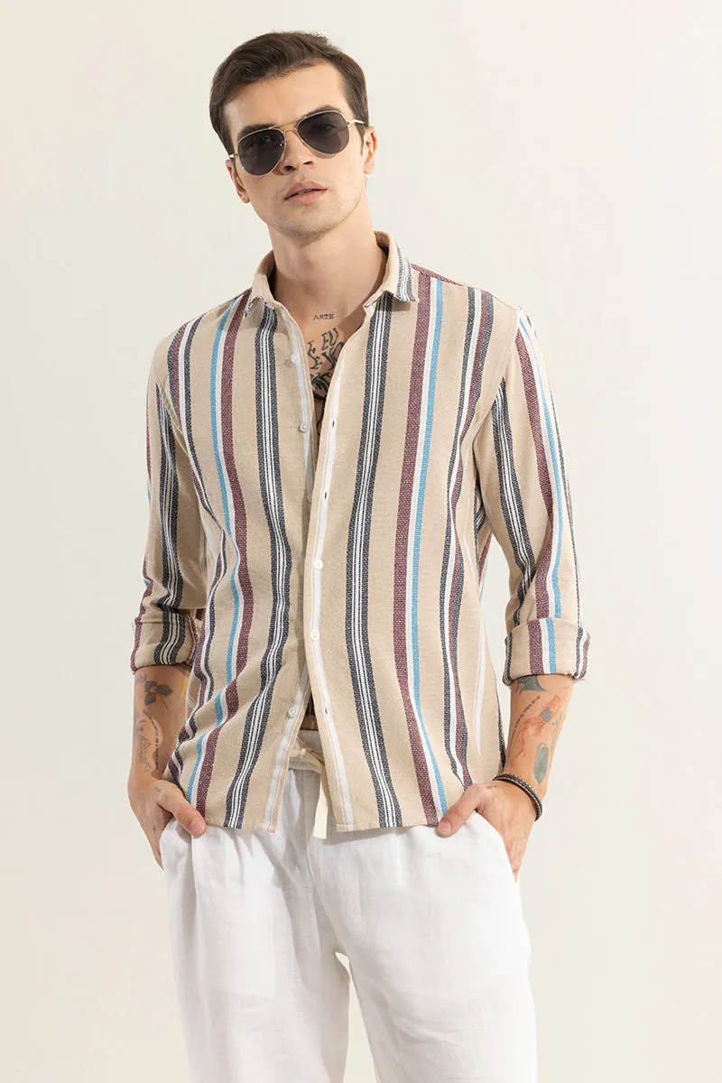 Mod Stripe Beige Shirt