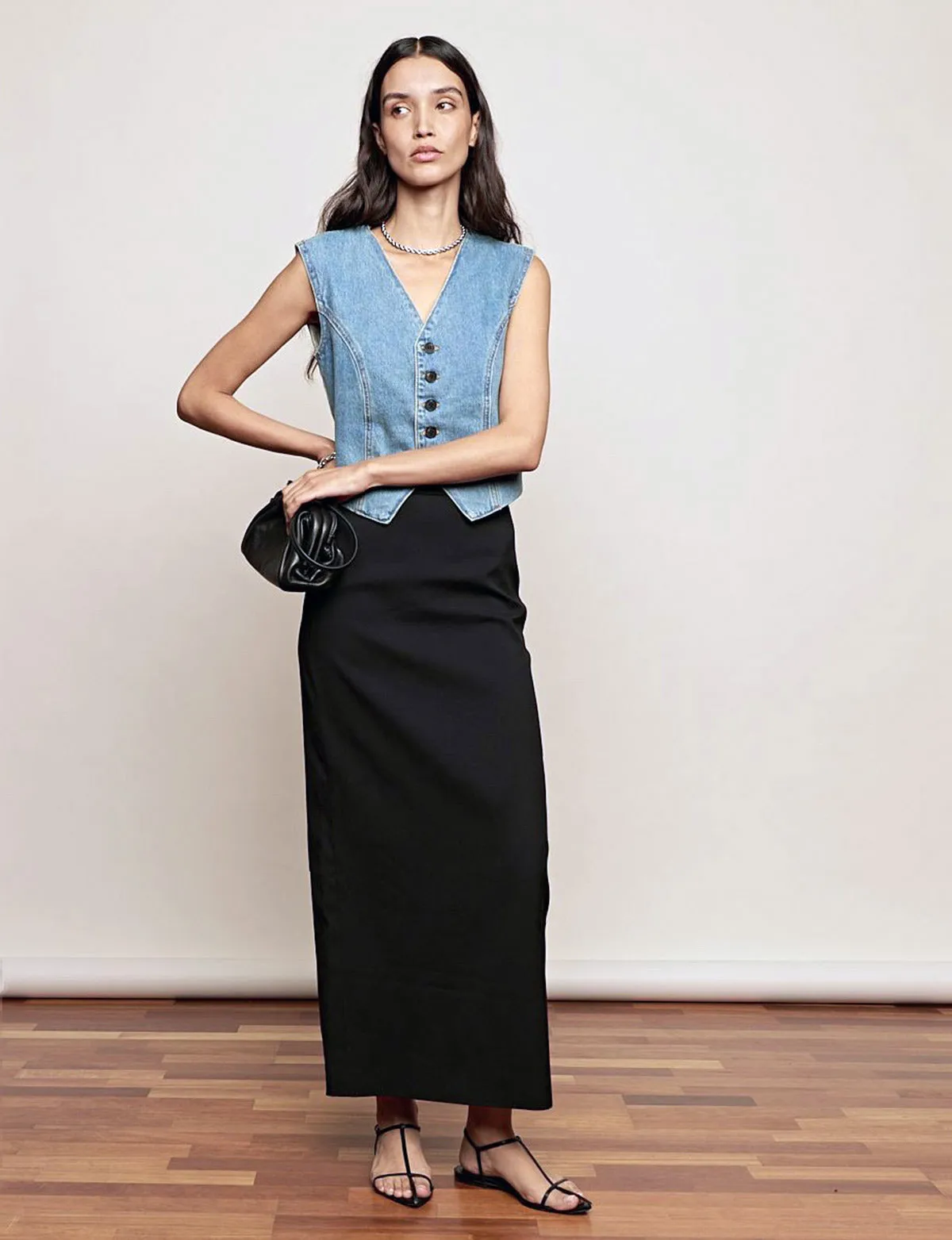 Nia Black Maxi Skirt-BESTSELLER