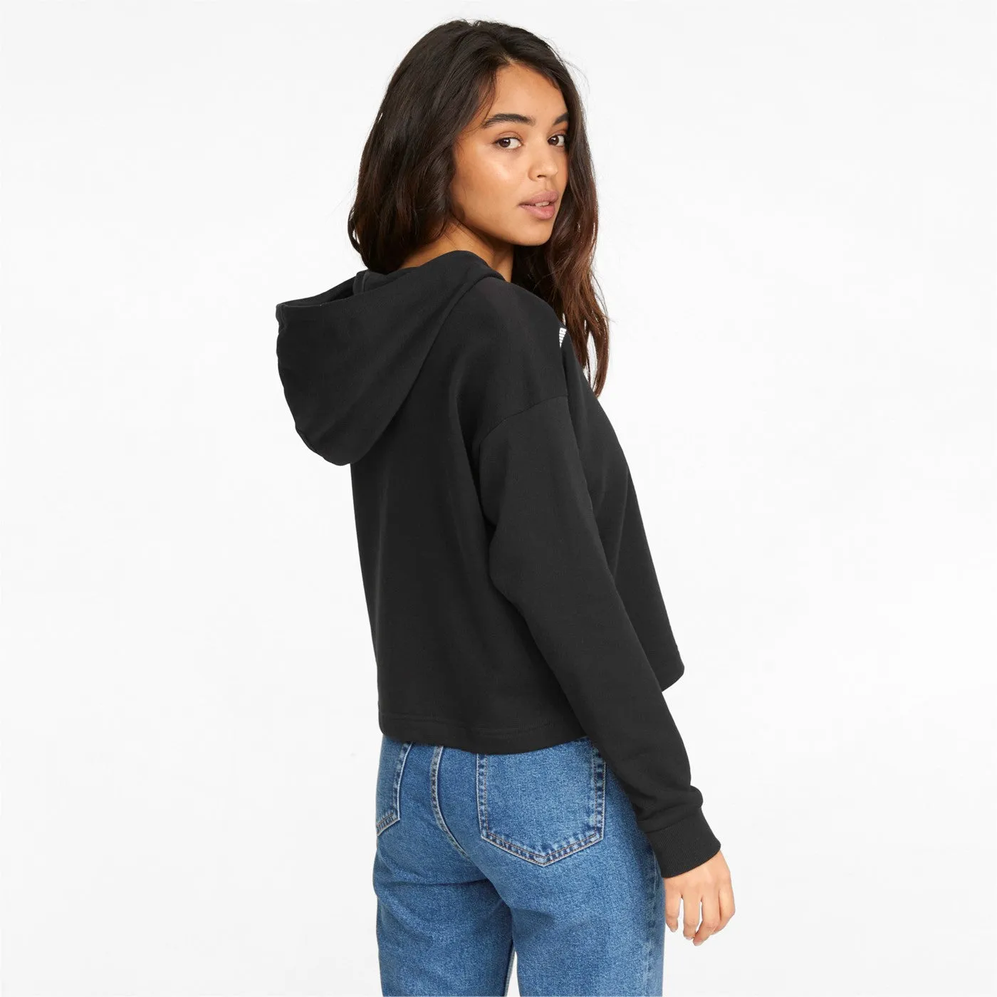 Puma Power Tape Cropped Hoodie TR 848431 01 black