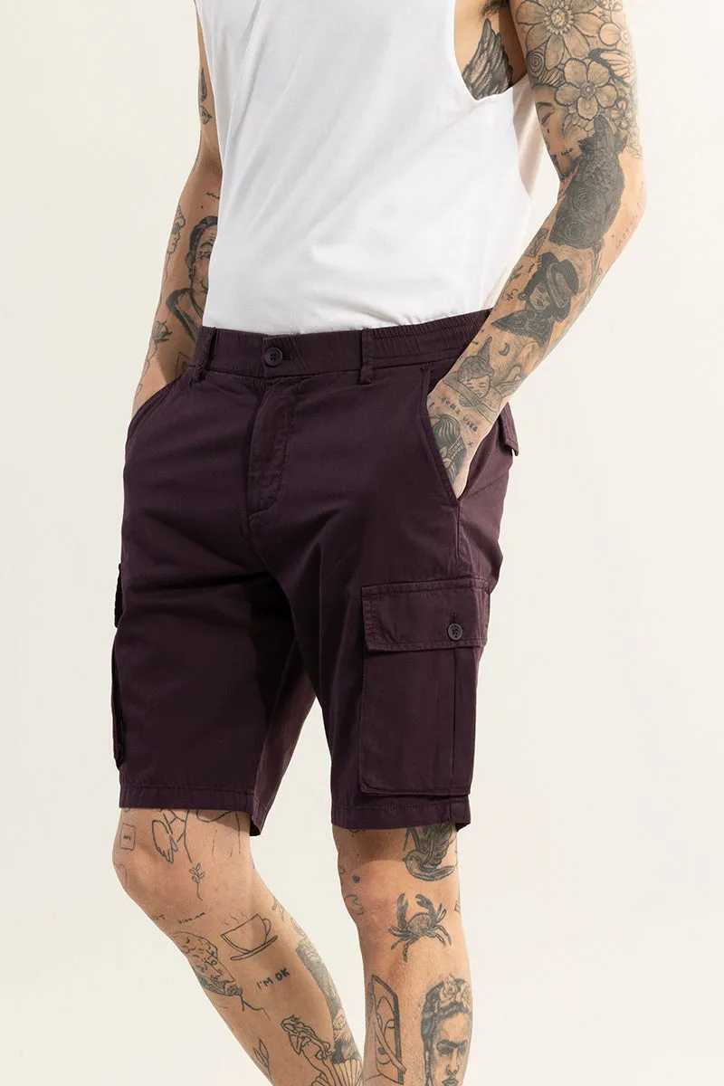 Rampage Burgundy Cargo Shorts