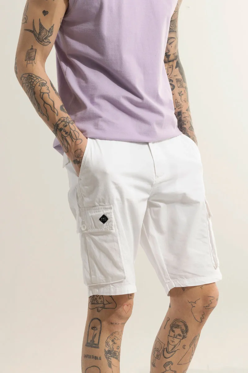 Rampage White Cargo Shorts