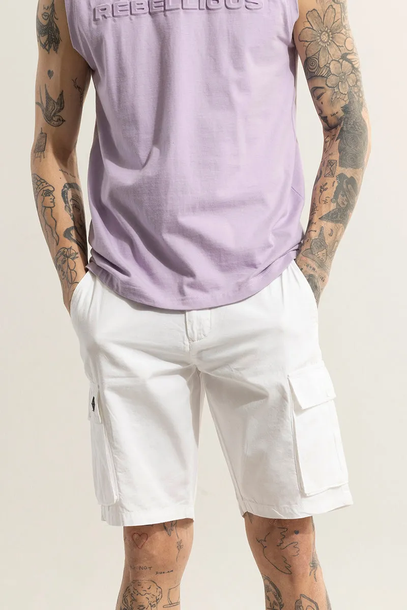 Rampage White Cargo Shorts