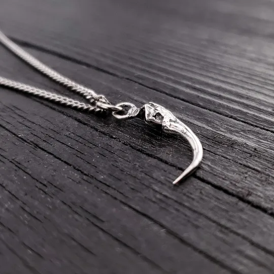 Rattlesnake Fang Charm Pendant Necklace