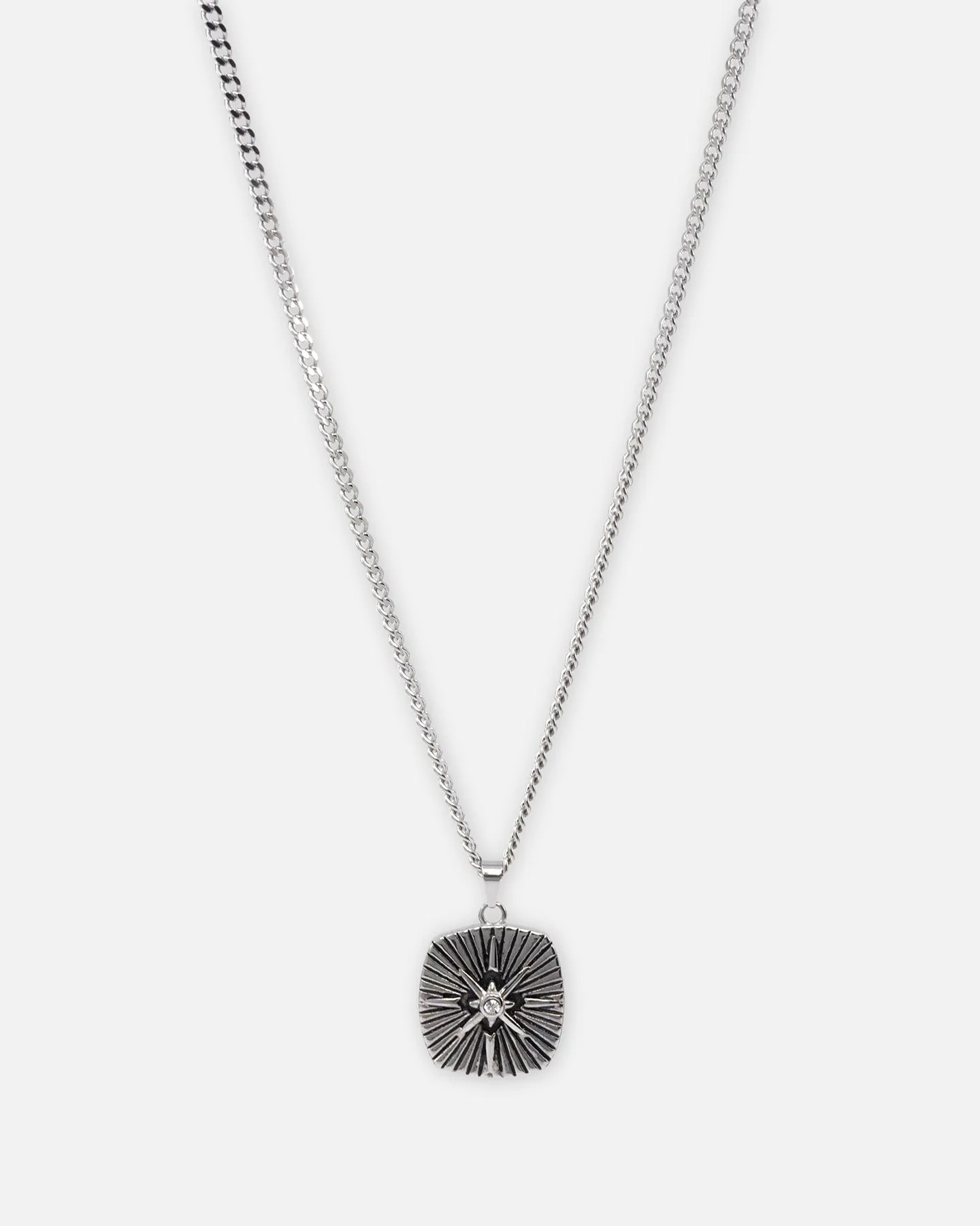 Saint Morta Aged Compass Necklace Stainless Steel