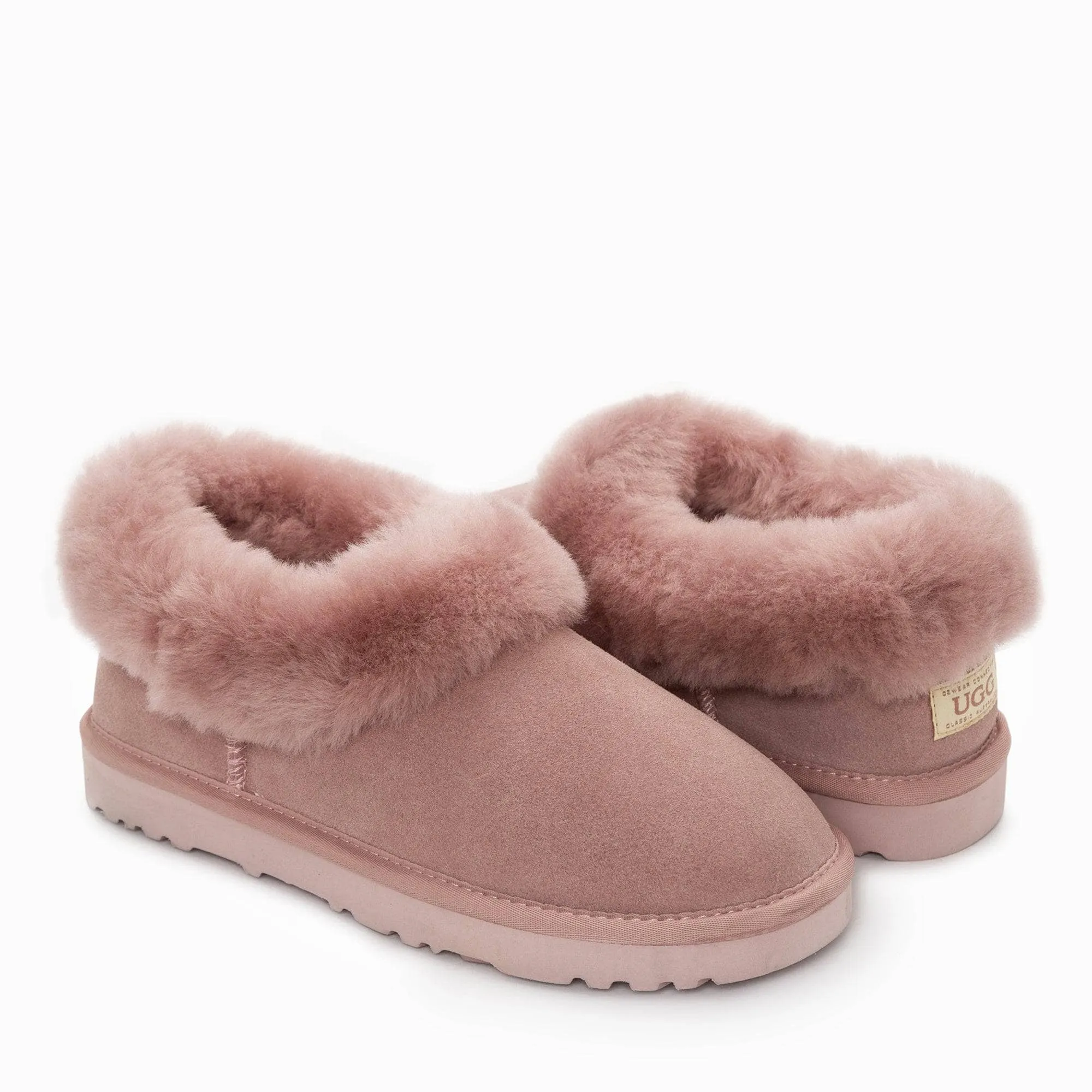 UGG Alberich Fluffy Collar Slippers