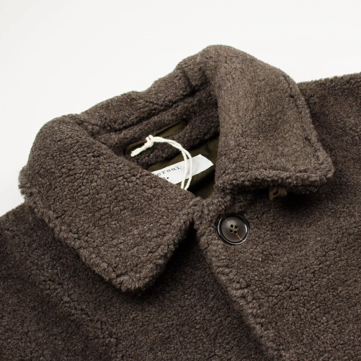 Universal Works - Short Overcoat Rocket Fleece - Brown