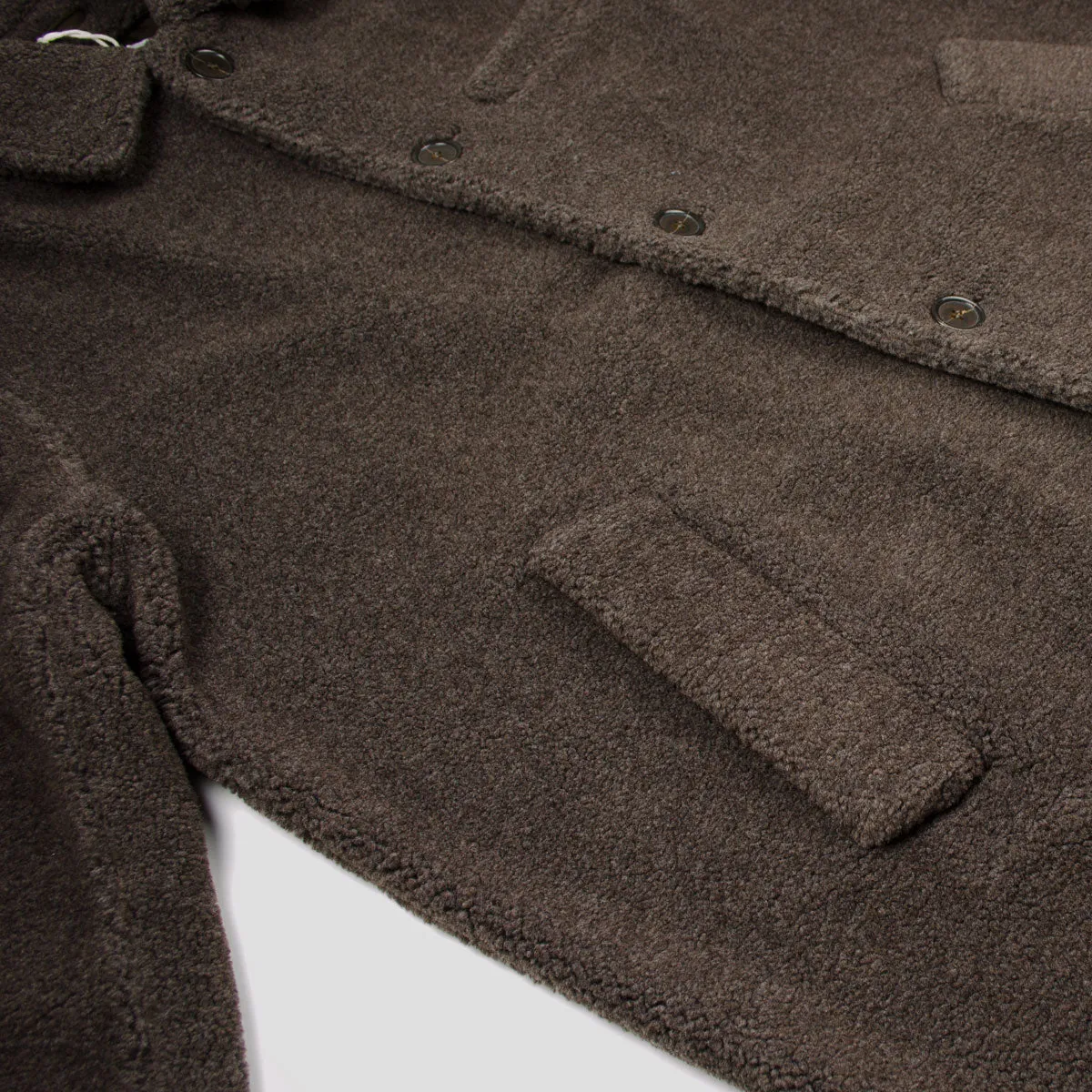 Universal Works - Short Overcoat Rocket Fleece - Brown