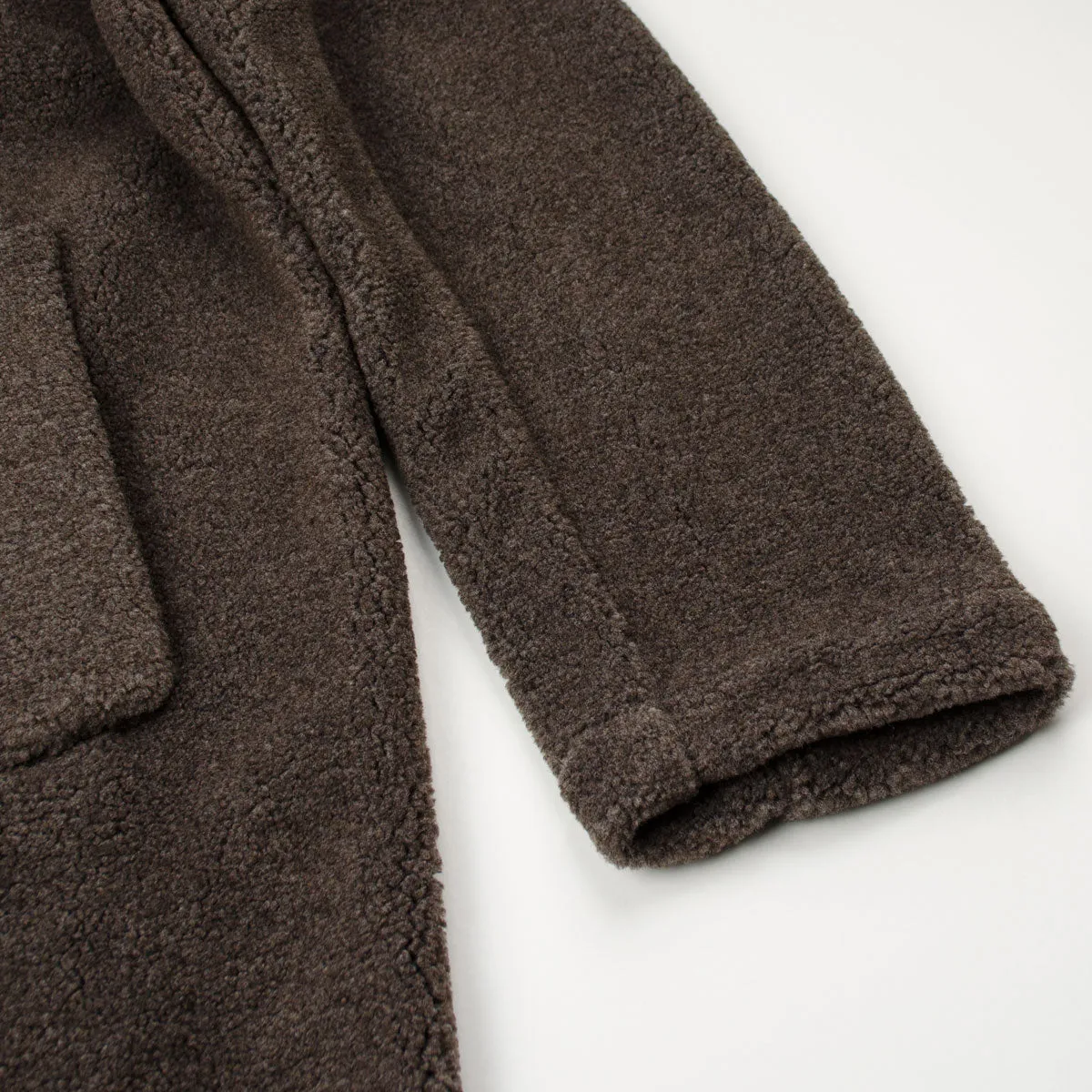 Universal Works - Short Overcoat Rocket Fleece - Brown