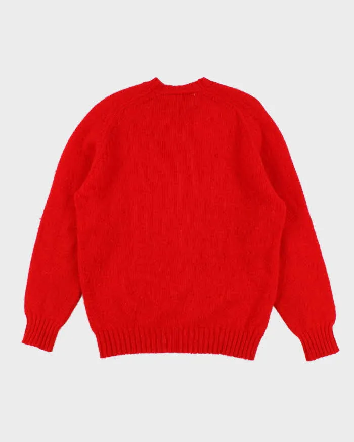 Vintage Mens Red Baycrest Knit Sweater - M