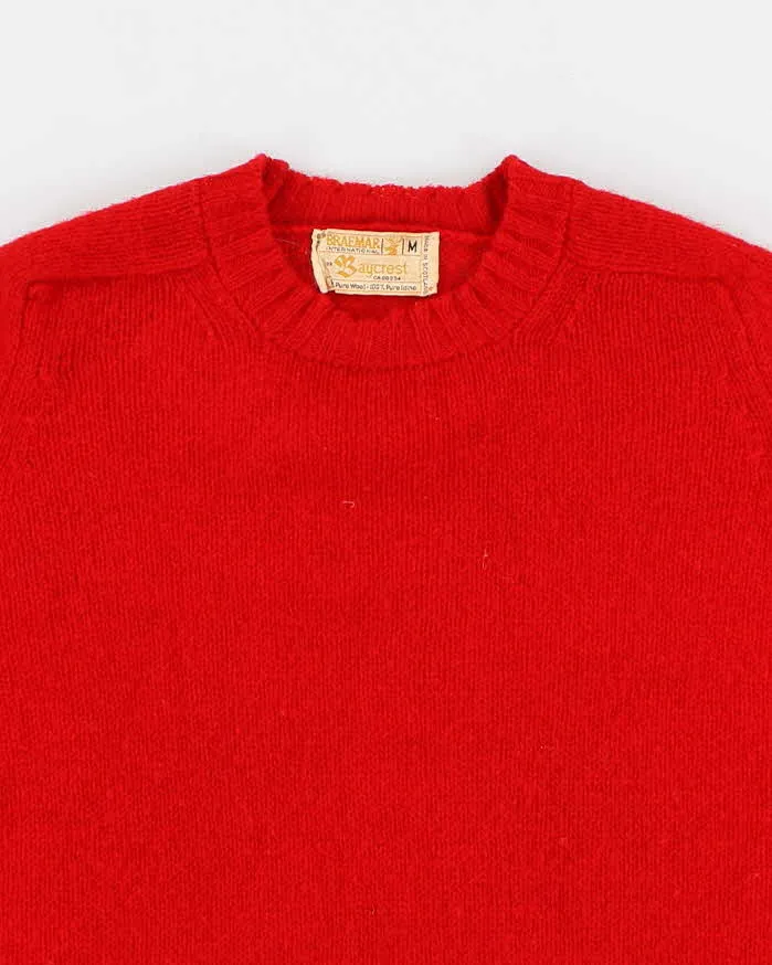 Vintage Mens Red Baycrest Knit Sweater - M