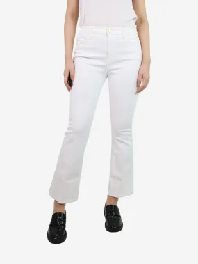 White high-rise flared jeans - size UK 12